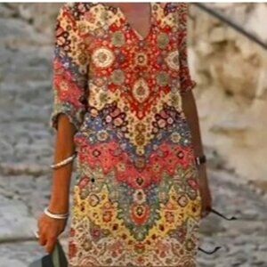MISS LOOK Graphic Design Dress Women’s Size XL